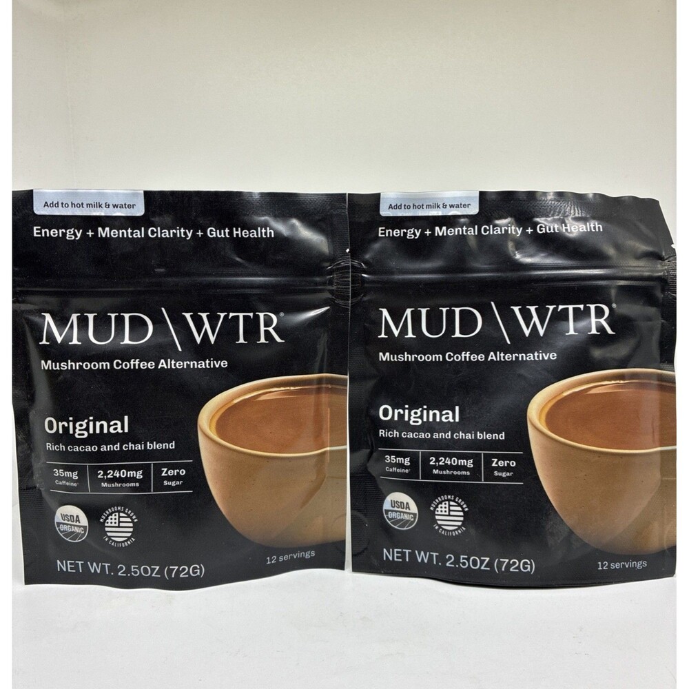 MUD WTR Organic Mushroom Coffee Alternative 2.5oz. Vegan NON GMO * GLUTEN FREE